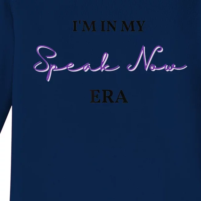 I'm in My Speak-Now Era T.S. TS Speak Baby Long Sleeve Bodysuit