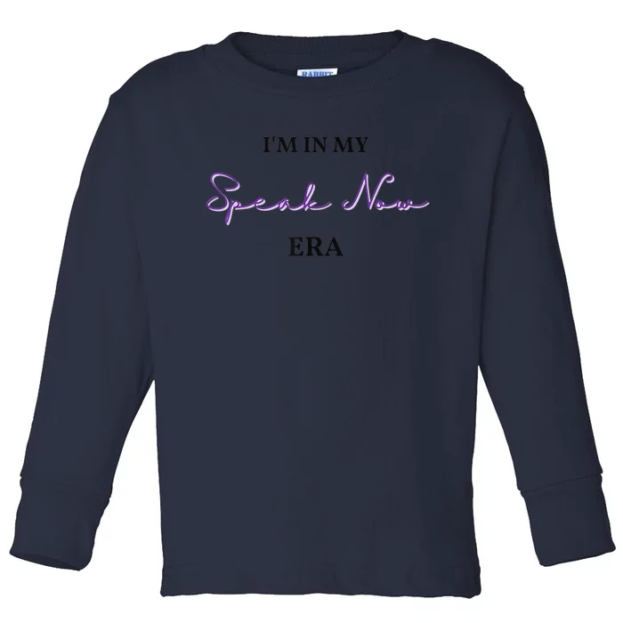 I'm in My Speak-Now Era T.S. TS Speak Toddler Long Sleeve Shirt