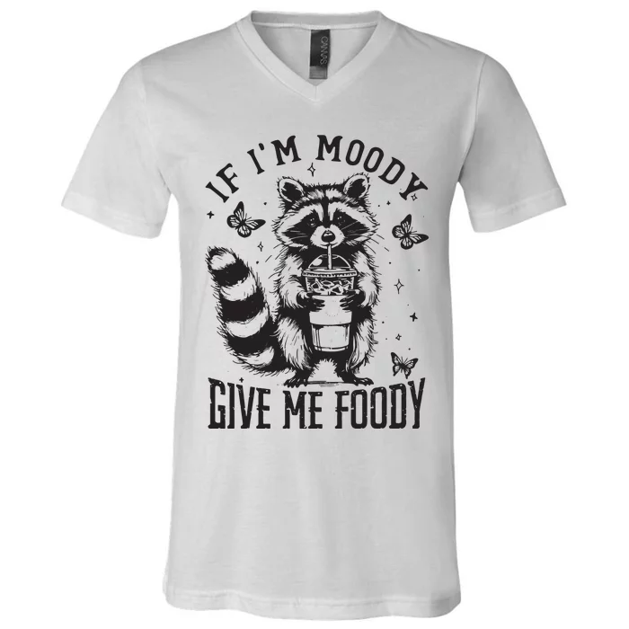 If IM Moody Give Me Foody V-Neck T-Shirt