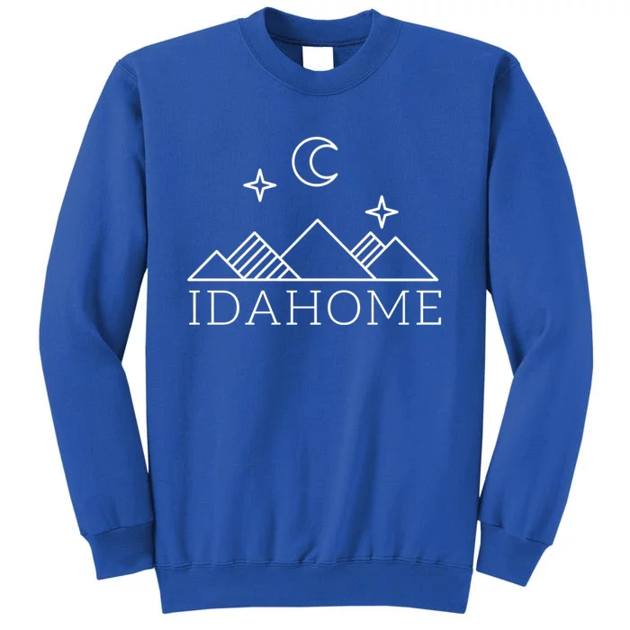 Idahome Idaho Mountain Vibes Moon Outdoor Camp Gift Sweatshirt