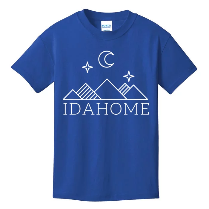 Idahome Idaho Mountain Vibes Moon Outdoor Camp Gift Kids T-Shirt