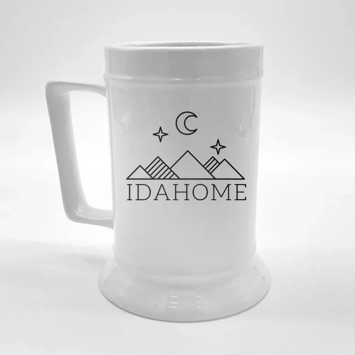 Idahome Idaho Mountain Vibes Moon Outdoor Camp Gift Front & Back Beer Stein