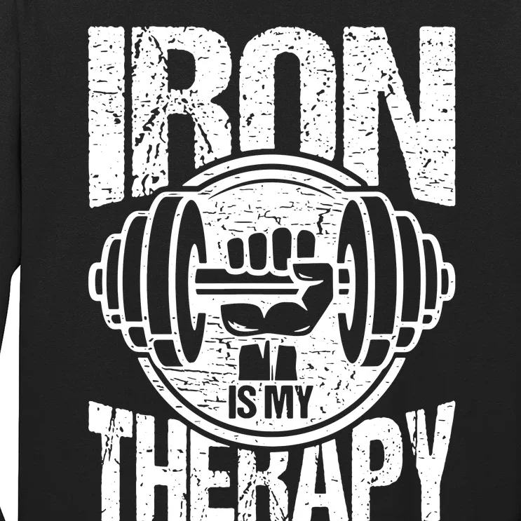 Iron Is My Therapy Gym Long Sleeve Shirt