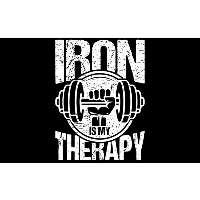 Iron Is My Therapy Gym Bumper Sticker