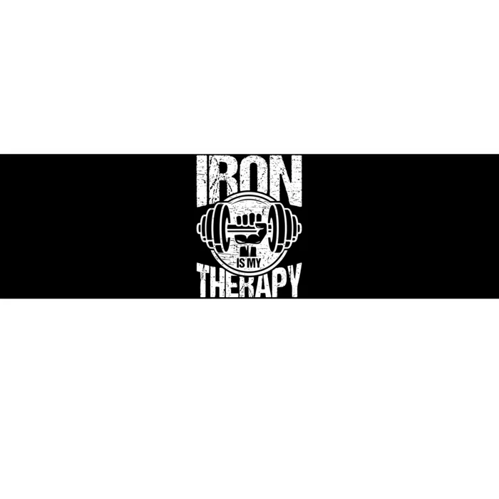 Iron Is My Therapy Gym Bumper Sticker