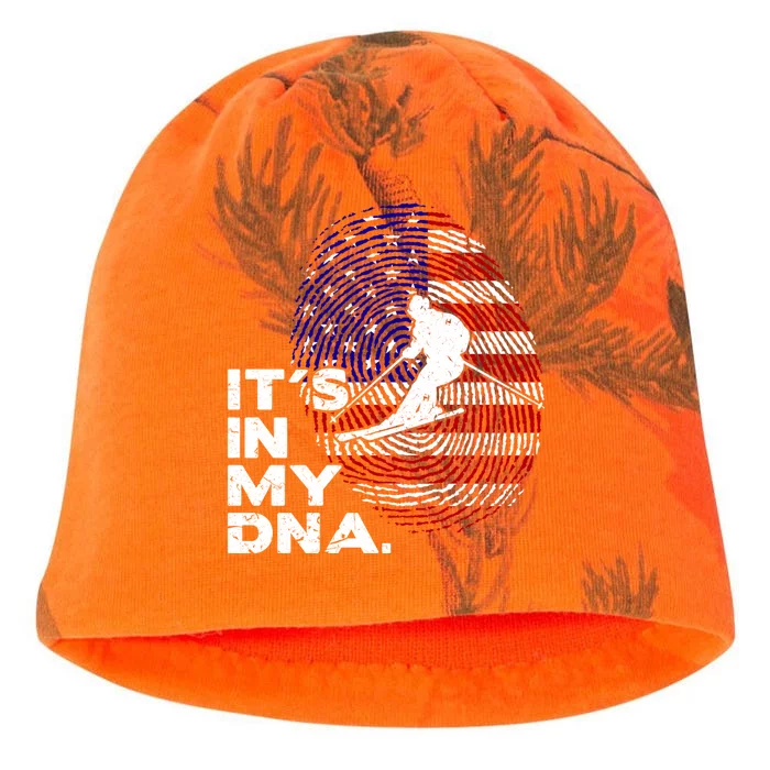 Its In My DNA American Flag Jet Ski Lover Gift For Skier Kati - Camo Knit Beanie