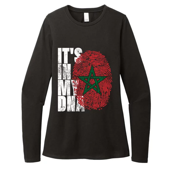 Its In My Dna Moroccan African Funny Gift Moorish Morocco Flag Gift Womens CVC Long Sleeve Shirt