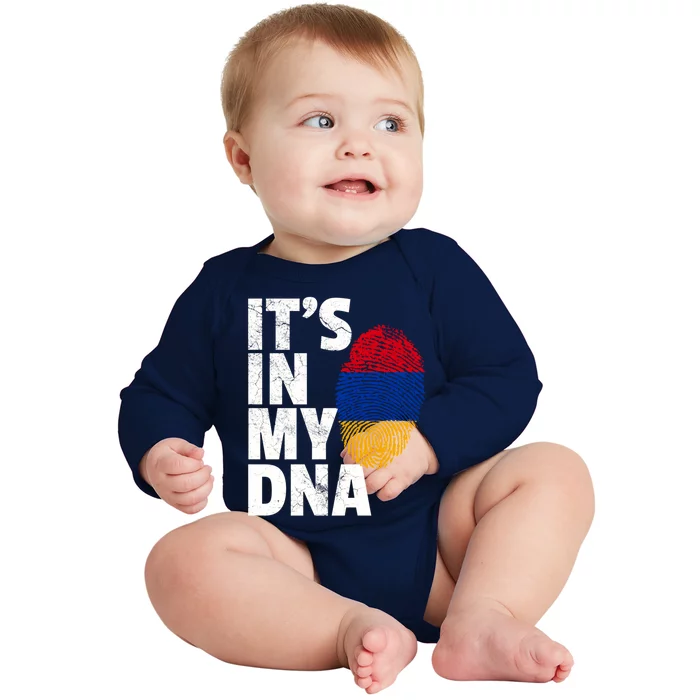 It's In My Dna Arian Aria Flag Pride National Country Gift Baby Long Sleeve Bodysuit