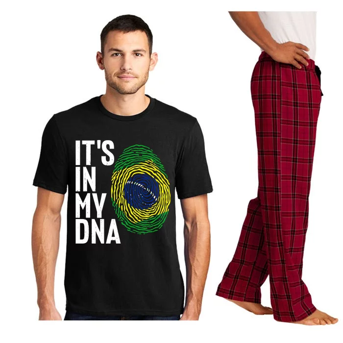 It's In My DNA Brazil Flag Jersey Brazil National Pride Pajama Set