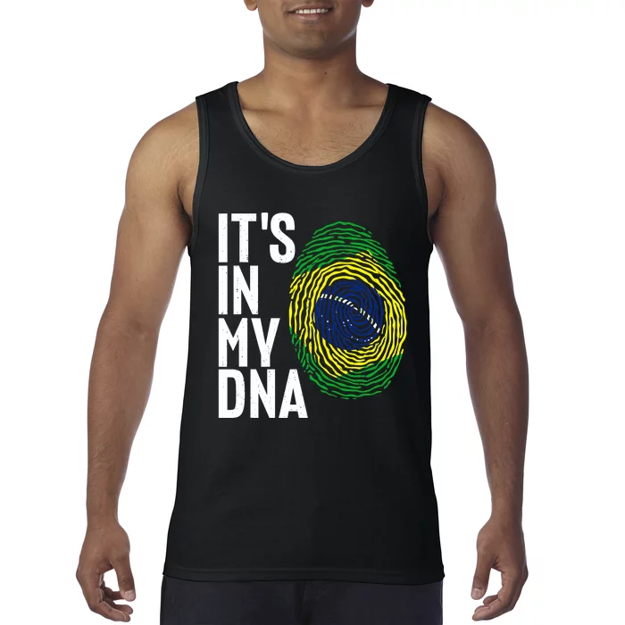 It's In My DNA Brazil Flag Jersey Brazil National Pride Tank Top