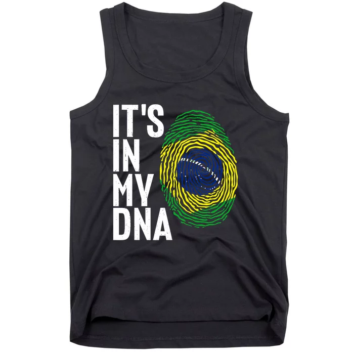 It's In My DNA Brazil Flag Jersey Brazil National Pride Tank Top