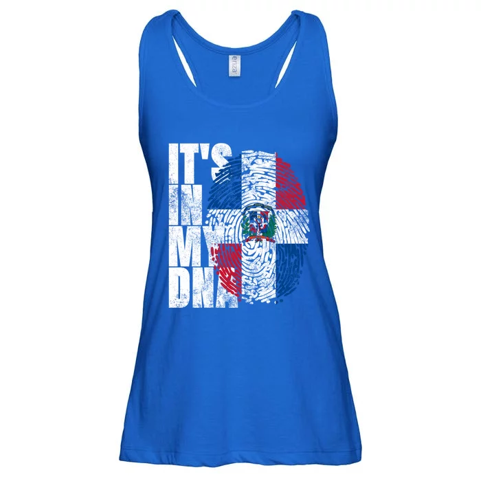 It's In My Dna Dominican Funny Gift Proud Dominican Republic Flag Gift Ladies Essential Flowy Tank