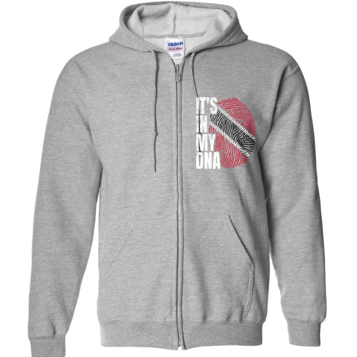 It's In My DNA Trinidad And Tobago Flag Proud Boy Girl Gift Full Zip Hoodie