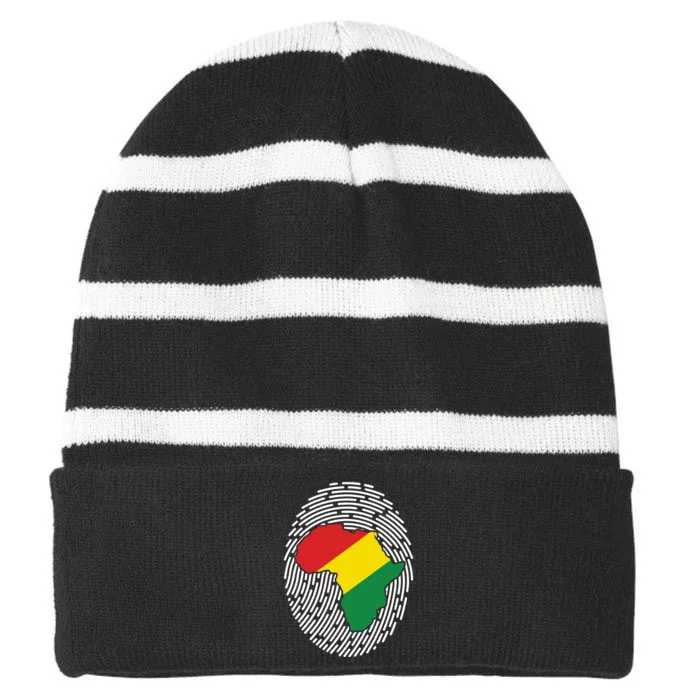 It's In My DNA. African Heritage. Black Pride Black History Month Striped Beanie with Solid Band