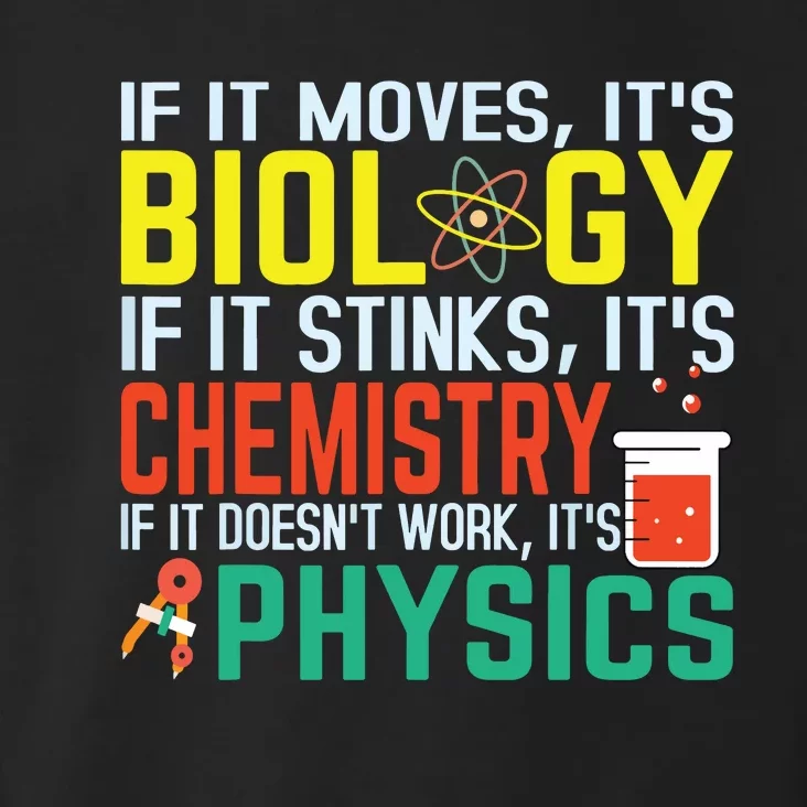 If It Moves Its Biology Stinks Chemistry Funny Toddler Hoodie