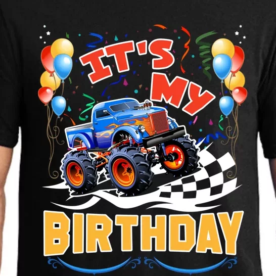 It Is My Birthday Boy Monster Truck Car Party Day Kids Cute Gift Pajama Set