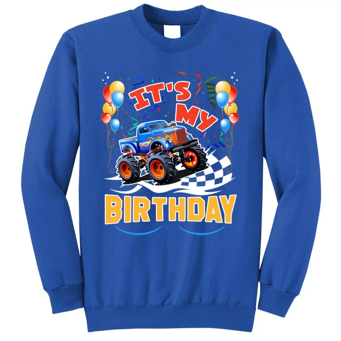 It Is My Birthday Boy Monster Truck Car Party Day Kids Cute Gift Sweatshirt