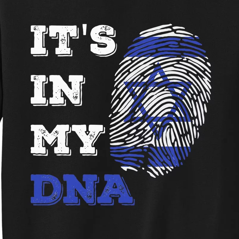 ItS In My Dna Israel Flag Fingerprint Israeli Patriotic Sweatshirt