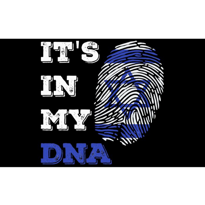 ItS In My Dna Israel Flag Fingerprint Israeli Patriotic Bumper Sticker