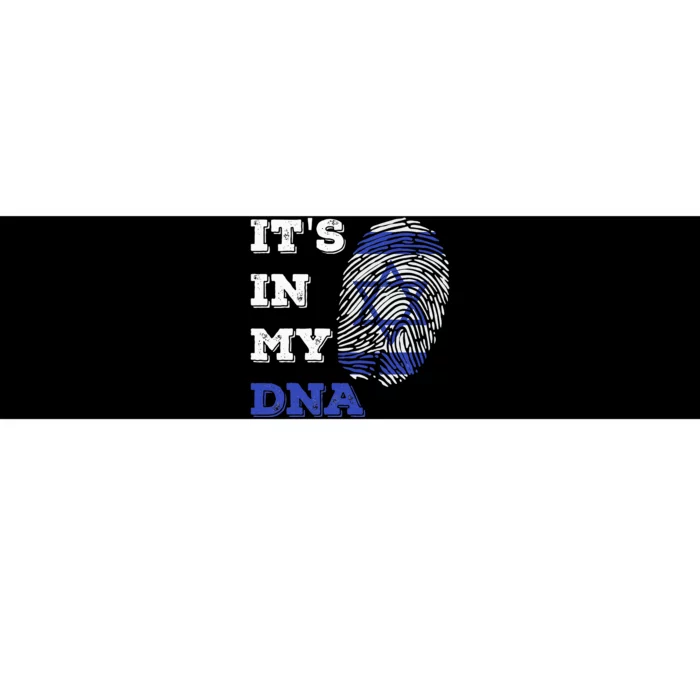 ItS In My Dna Israel Flag Fingerprint Israeli Patriotic Bumper Sticker