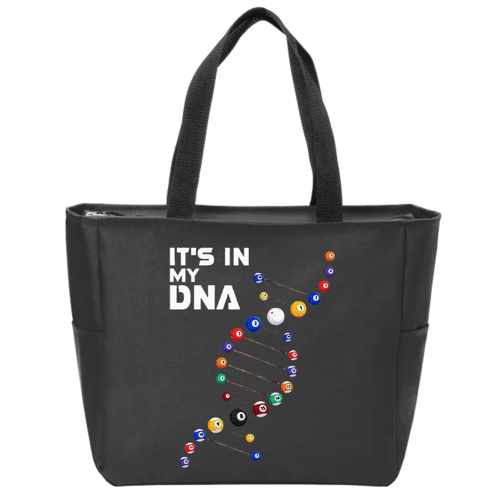 It's In My DNA Pool Billiard Zip Tote Bag