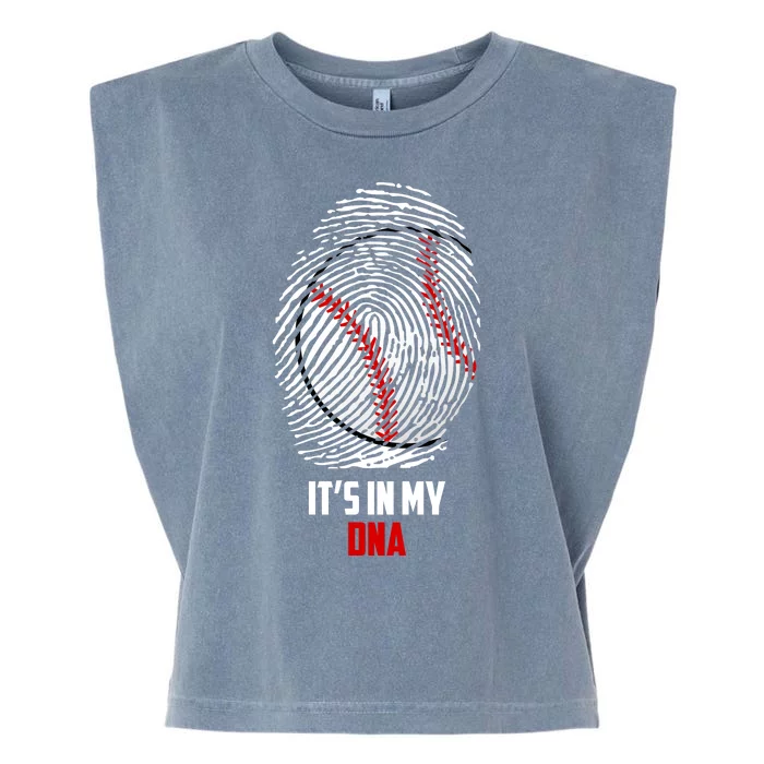 It's In My DNA Baseball Garment-Dyed Women's Muscle Tee