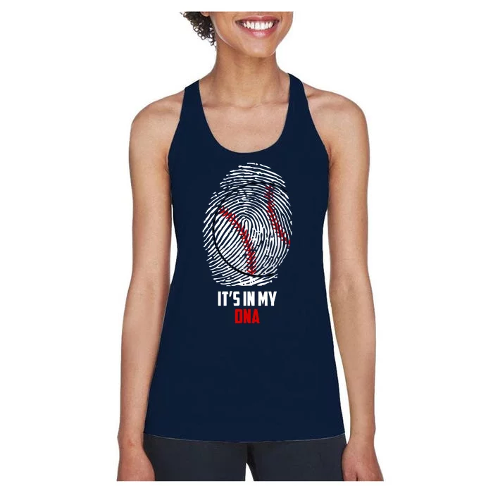 It's In My DNA Baseball Women's Racerback Tank