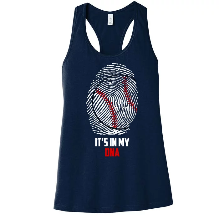 It's In My DNA Baseball Women's Racerback Tank