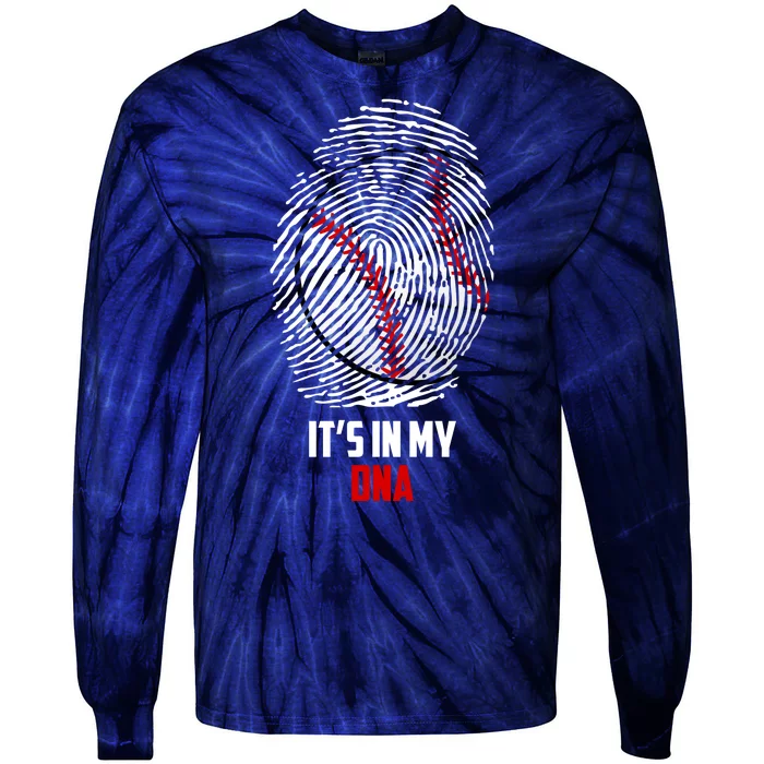 It's In My DNA Baseball Tie-Dye Long Sleeve Shirt