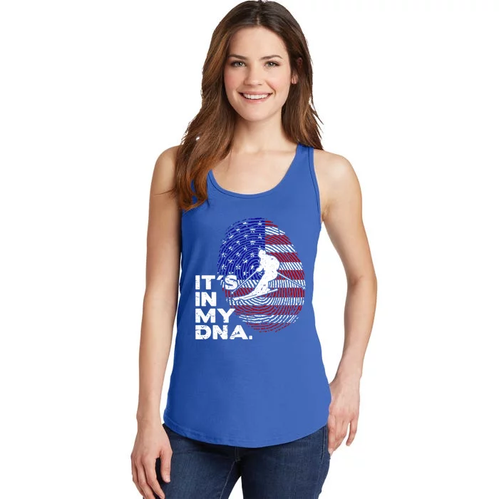 Its In My Dna Funny Ski Lovers Saying Funny Gift Ladies Essential Tank