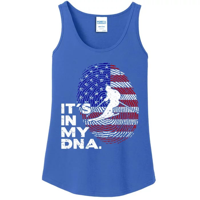 Its In My Dna Funny Ski Lovers Saying Funny Gift Ladies Essential Tank