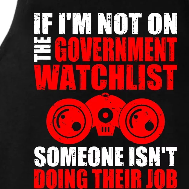 IF IM NOT ON THE GOVERNMENT WATCHLIST Ladies Tri-Blend Wicking Tank