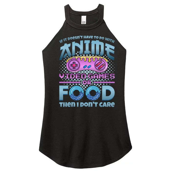 If It's Not Anime Video Games Or Food Then I Don't Care Women’s Perfect Tri Rocker Tank