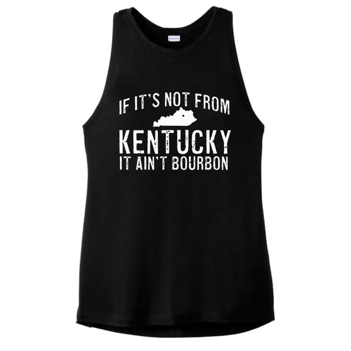 If ItS Not From Kentucky It AinT Bourbon Whiskey Drinker Ladies Tri-Blend Wicking Tank