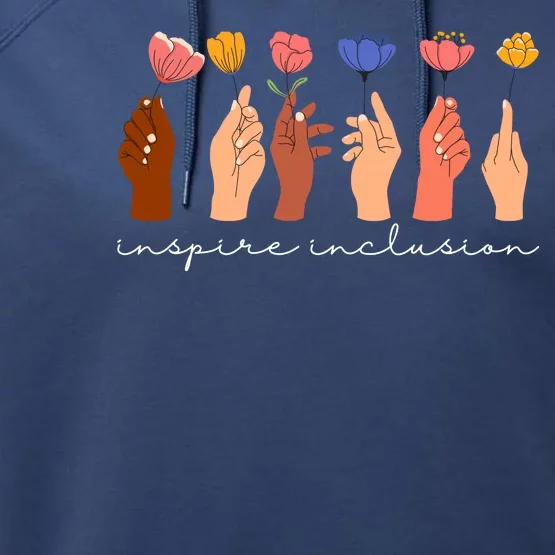 Inspire Inclusion National Womens Day Floral Performance Fleece Hoodie