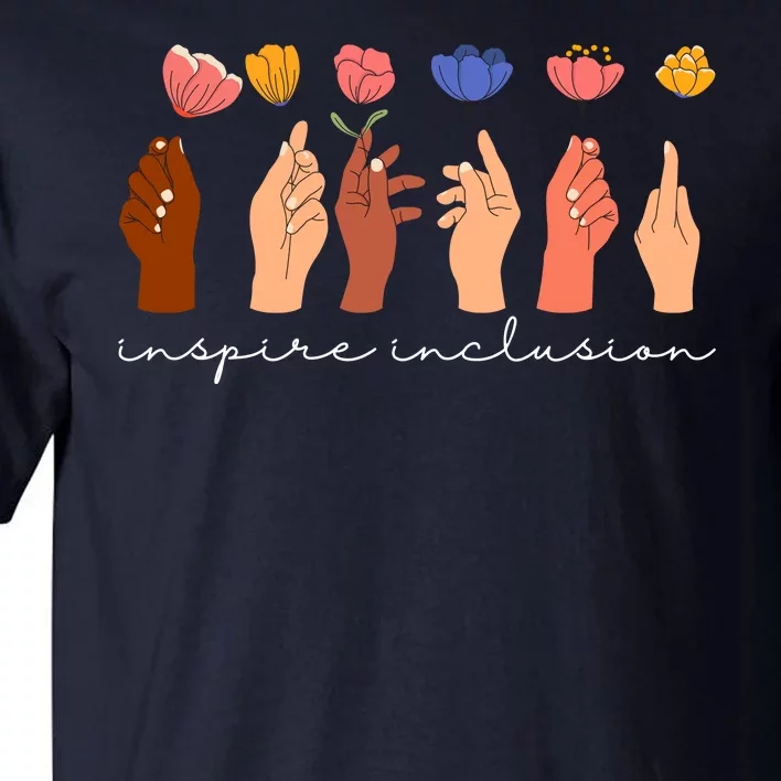 Inspire Inclusion National Womens Day Floral Tall T-Shirt