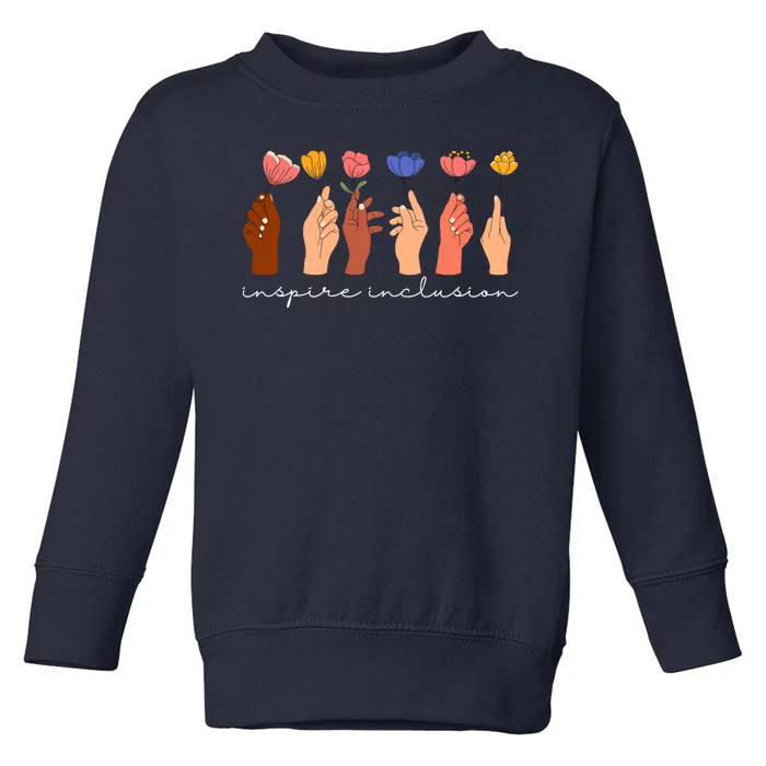 Inspire Inclusion National Womens Day Floral Toddler Sweatshirt