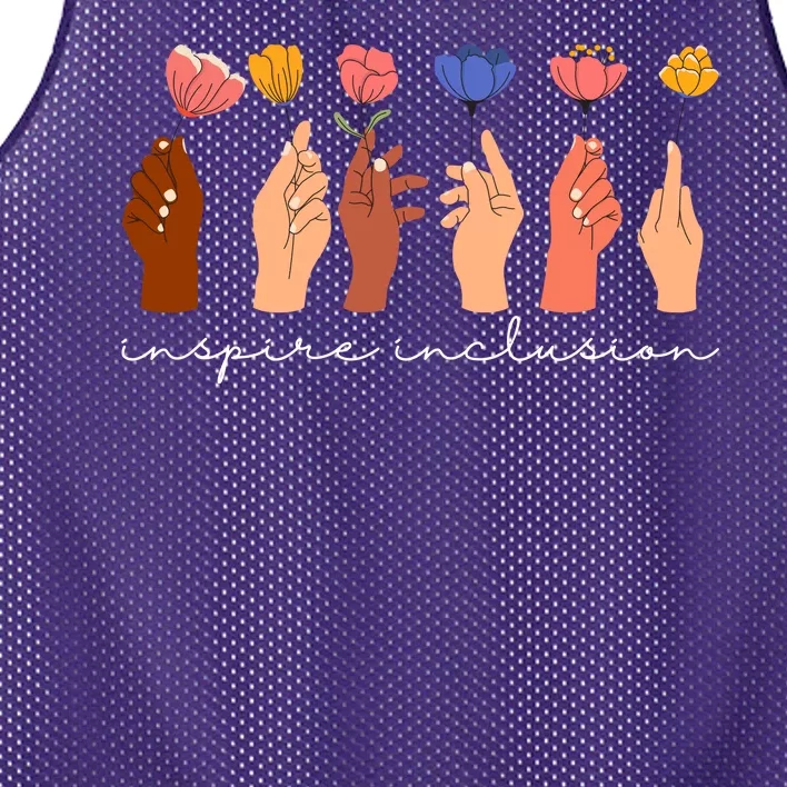 Inspire Inclusion National Womens Day Floral Mesh Reversible Basketball Jersey Tank