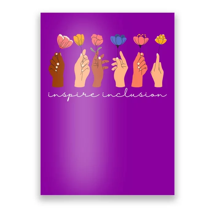 Inspire Inclusion National Womens Day Floral Poster