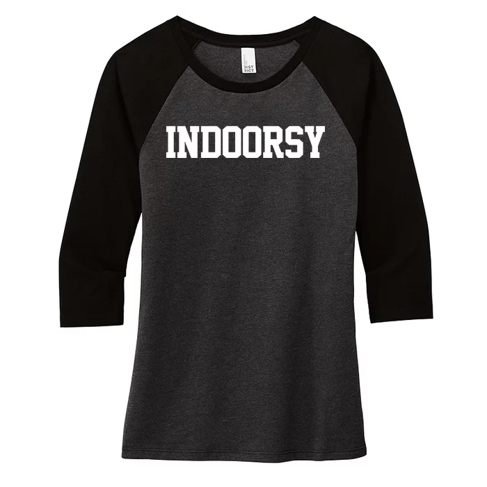 Indoorsy Women's Tri-Blend 3/4-Sleeve Raglan Shirt