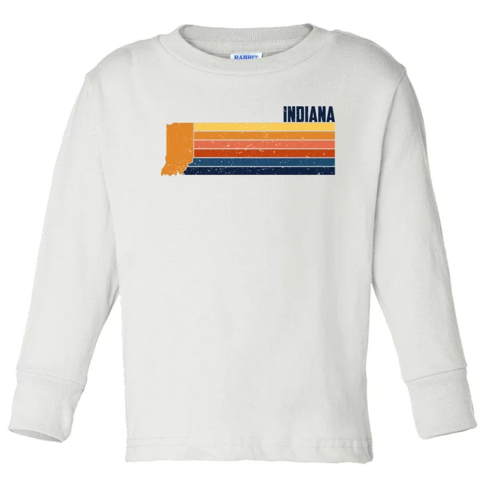 Retro Vintage Indiana Toddler Long Sleeve Shirt