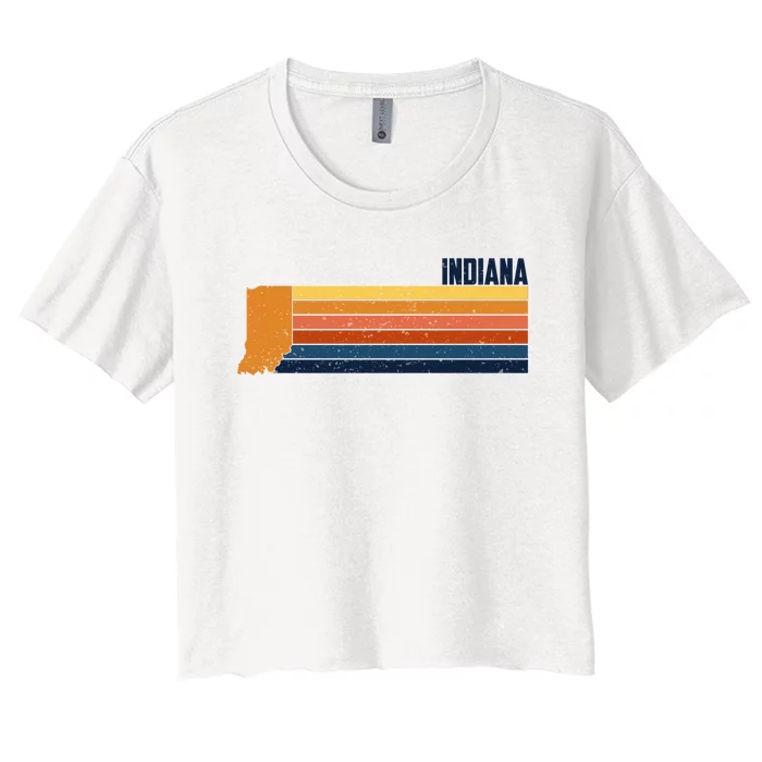 Retro Vintage Indiana Women's Crop Top Tee