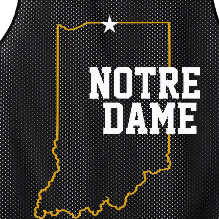 Indiana In N.O.T.R.E D.A.M.E State Of Indiana Mesh Reversible Basketball Jersey Tank