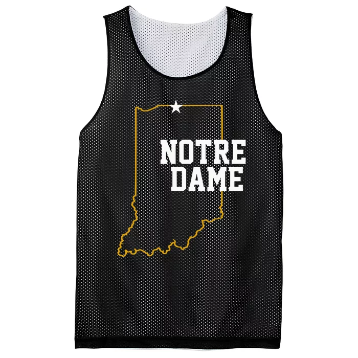 Indiana In N.O.T.R.E D.A.M.E State Of Indiana Mesh Reversible Basketball Jersey Tank