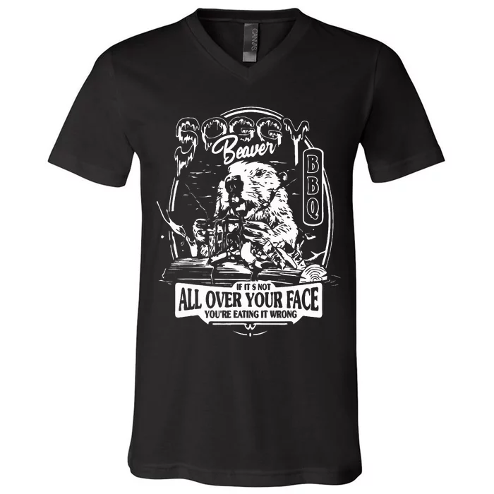 If It's Not All Over Your Face you're eating it wrong V-Neck T-Shirt