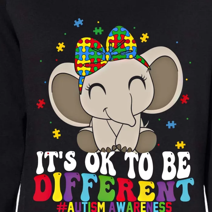 It Is Ok To Be Different Elephant Autism Awareness Acceptance Great Gift Womens California Wash Sweatshirt