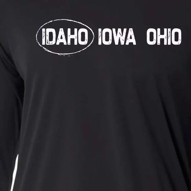 Idaho Iowa Ohio Funny Mistaken Wrong State Love Boise Cooling Performance Long Sleeve Crew