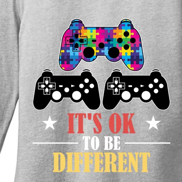 It Is Ok To Be A Different Video Game Autism Awareness Meaningful Gift Womens CVC Long Sleeve Shirt