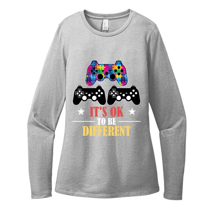 It Is Ok To Be A Different Video Game Autism Awareness Meaningful Gift Womens CVC Long Sleeve Shirt