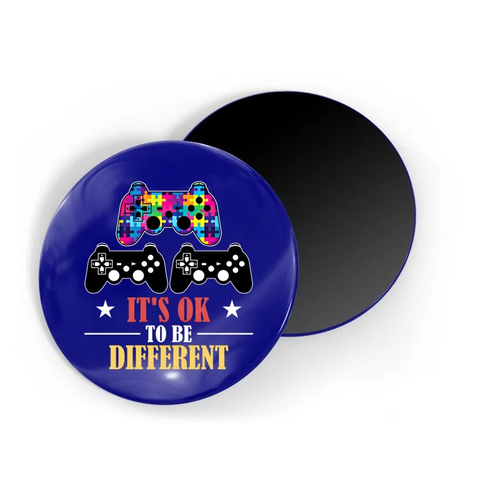 It Is Ok To Be A Different Video Game Autism Awareness Funny Gift Magnet